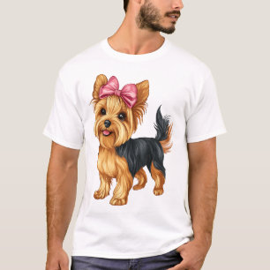 T-shirt Tête à noeud Yorkshire Terrier Chien Yorkie Maman 