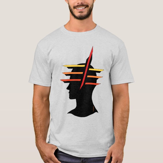 T-shirt Tête Abstraite (Devant)