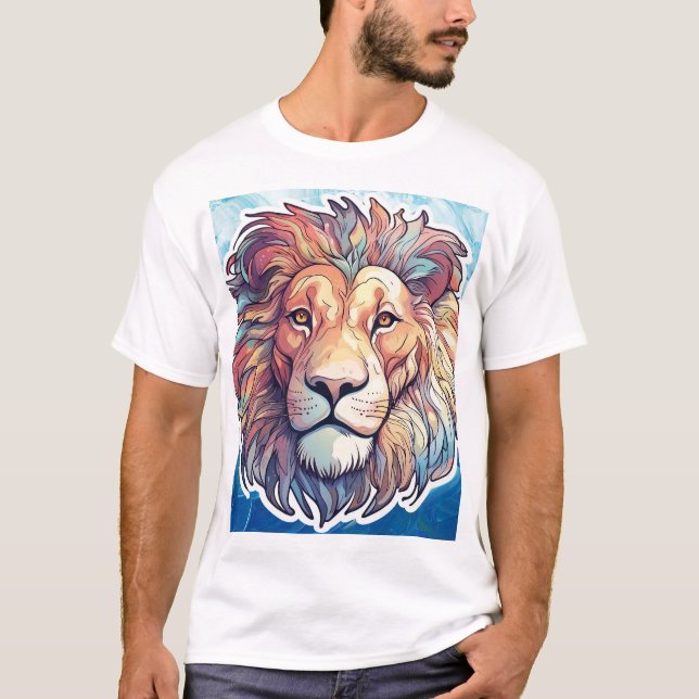 T-shirt Tête Abstraite BLUE (Devant)