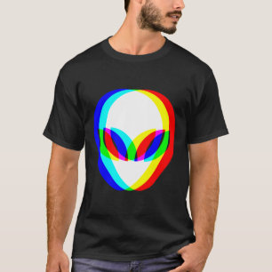 T-shirt Tête Alien Trippy Vaporwave Techno Rave EDM Music