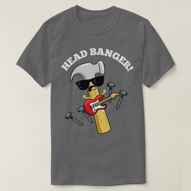 T-shirt Tête Banger Funny Music Puns (Design devant)