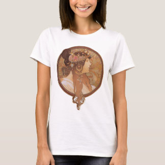 T-shirt Tête bizantine d'Alphonse Mucha, la brune