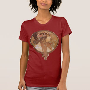 T-shirt Tête bizantine d'Alphonse Mucha, la brune