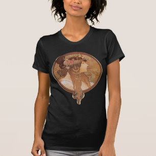 T-shirt Tête bizantine d'Alphonse Mucha, la brune