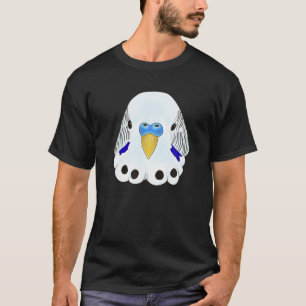 T-shirt Tête Budgie - Tête De Perruche Bleue Et Bleue Sur