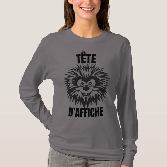 T-shirt Tête d’affiche – Hérisson drôle et touffu (Devant)