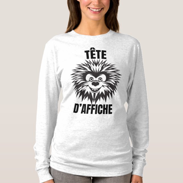 T-shirt Tête d’affiche – Hérisson drôle et touffu (Devant)