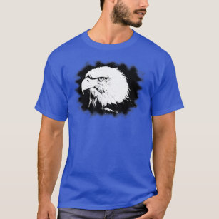 T-shirt Tête d'aigle moderne élégante Deep Royal Blue