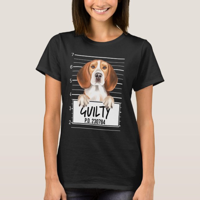 T-shirt Tête de Beagle Coupable Chien (Devant)