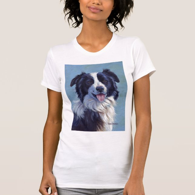T-shirt Tête de border collie (Devant)