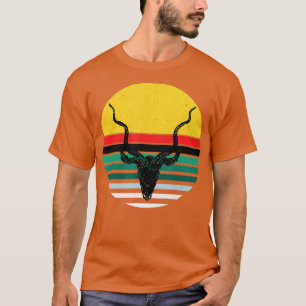 T-SHIRT TÊTE DE CERF RETRO CHASSE JUNGLE IMPALA SAFARI KUD