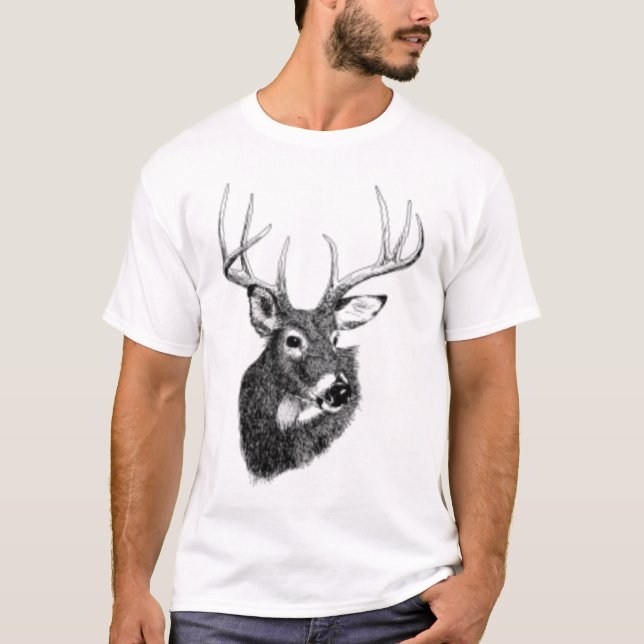 T-shirt tête de cerfs communs (Devant)