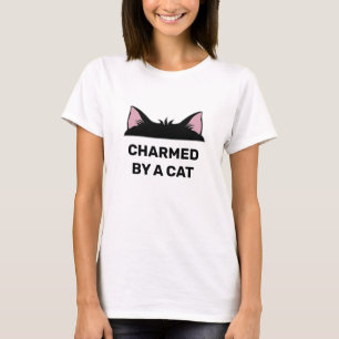 T-shirt Tête de chat noir et citation drôle de chat person