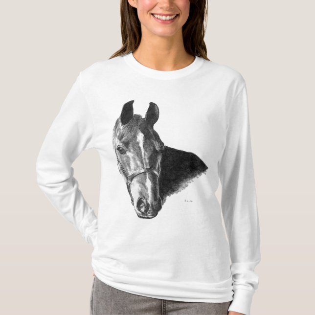 T-shirt Tête de Cheval de Graphite (Devant)