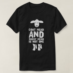 T-shirt Tête de chèvre Mouton Tête Drôle Citation Avec Tex