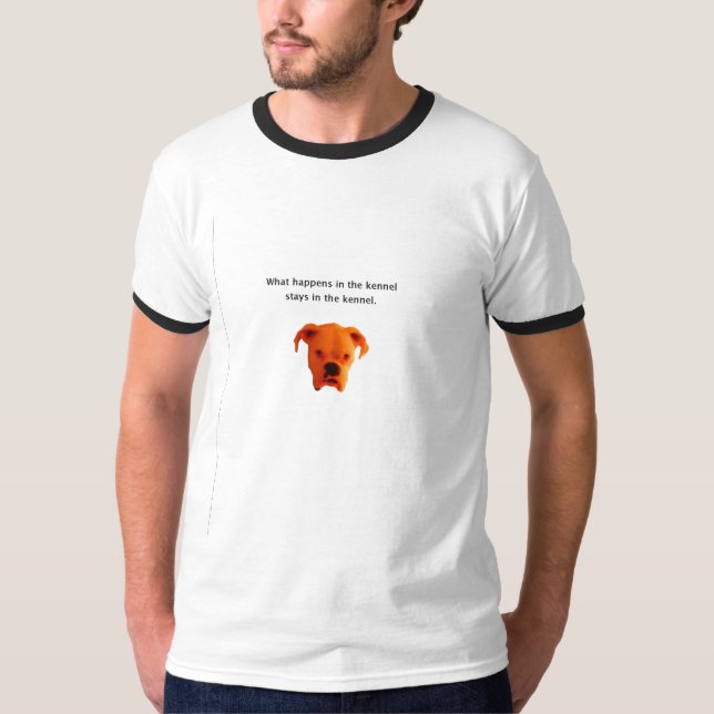 T-shirt Tête de chien de boxeur avec la citation (Devant)