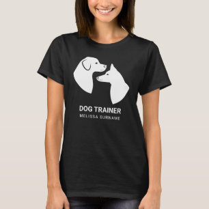 T-shirt Tête de chien mignonne en blanc - Entraîneur de ch