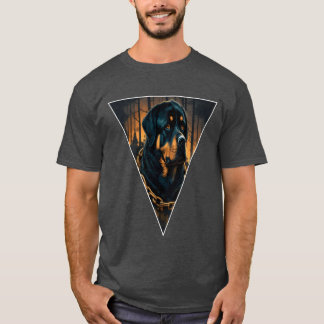 T-shirt Tête de chien Rottweilerchien sport ami