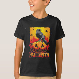 T-shirt Tête de Citrouille déplaisante d'Halloween avec Co