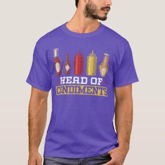 T-shirt Tête de condiments amateur de moutarde mayonnaise 