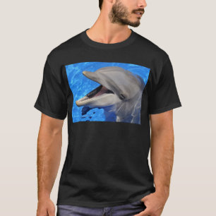 T-shirt Tête de dauphin de goulot