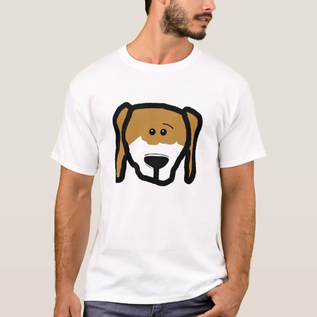 T-shirt Tête de dessin beagle (Devant)