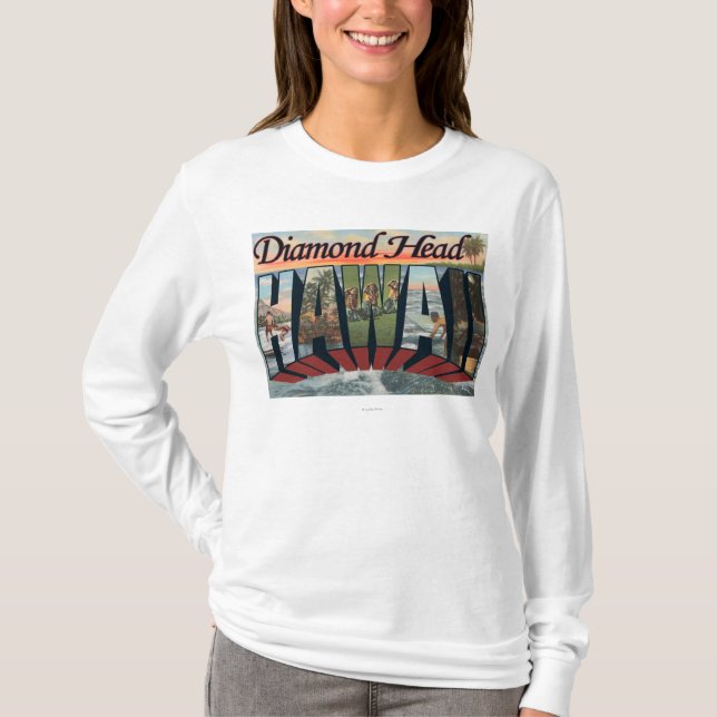 T-shirt Tête de diamant, Hawaï - grandes scènes de lettre (Devant)