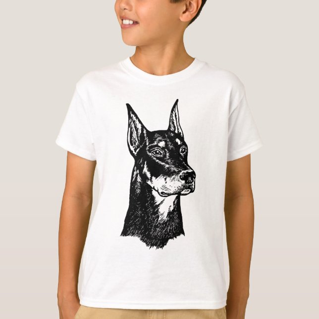 T-SHIRT TÊTE DE DOBERMANN (Devant)