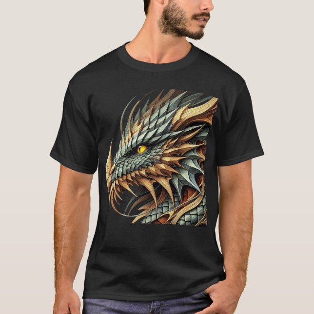 T-shirt tête de dragon (Devant)