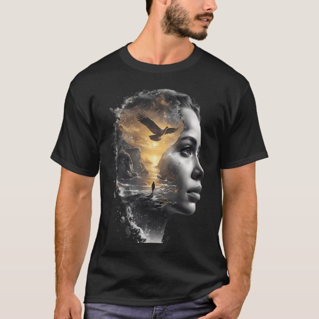 T-shirt Tête De Femme (Devant)