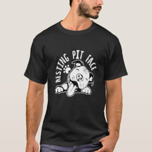 T-shirt Tête de fosse au repos Chien Pitbull Mème Vêteme