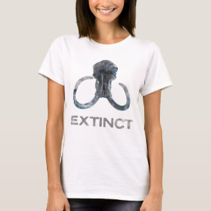 T-shirt Tête de fossile de Mammoth laine disparue Version