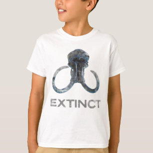T-shirt Tête de fossile de Mammoth laine disparue Version