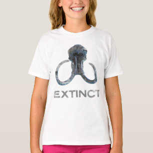 T-shirt Tête de fossile de Mammoth laine disparue Version