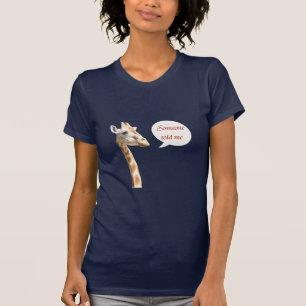 T-shirt Tête de girafe et portrait de cou. humour
