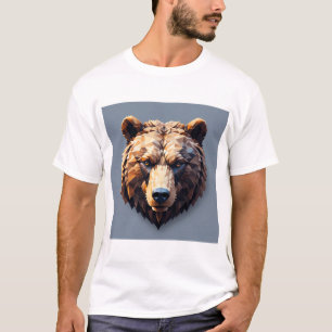 T-shirt Tête de grizzli majestueux