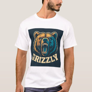 T-shirt Tête de grizzli majestueux