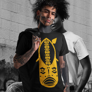 T-shirt Tête de guerrier jaune