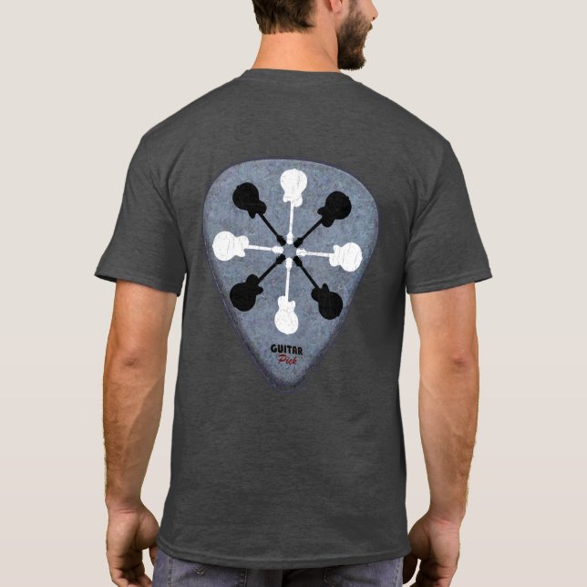T-shirt Tête de guitare Rock (Dos)
