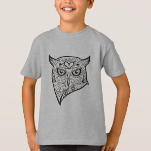 T-shirt Tête de hibou de crâne de sucre