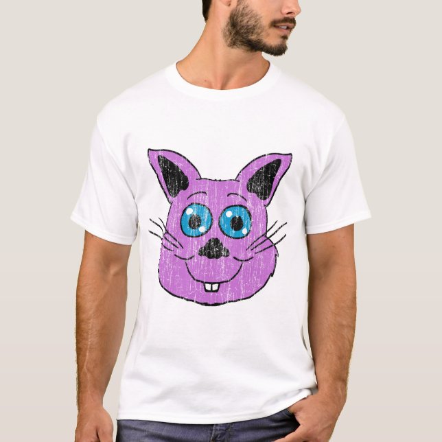 T-shirt Tête de Lapin Violet (Devant)