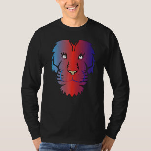 T-shirt Tête de lion cool Graphic brillant coloré