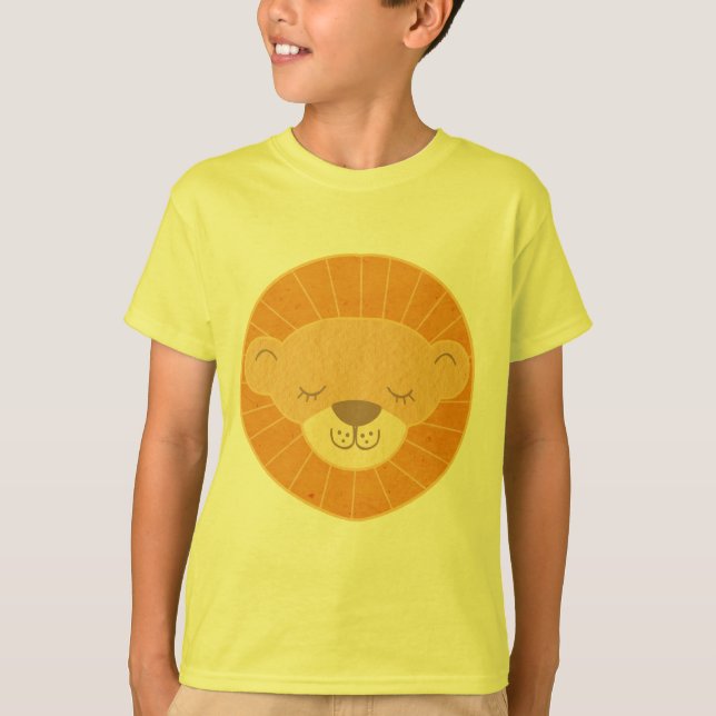 T-shirt Tête de lion des petits enfants (Devant)