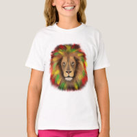 Tête de lion rasta rouge jaune vert dessin Jamaïqu