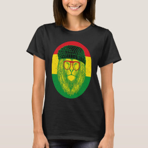 T-shirt Tête de lion rastafari souvenir Jamaïque Rasta Roo