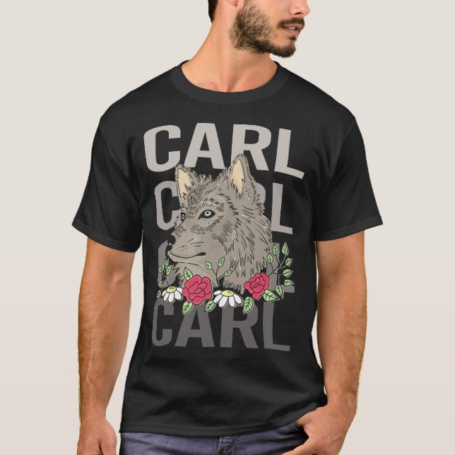 T-shirt Tête de loup - Carl Nom (Devant)