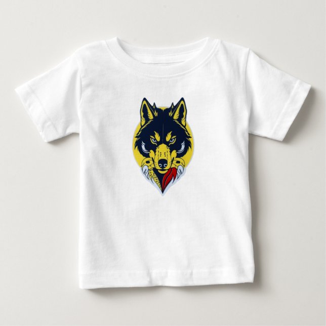 T-shirt tête de loup de feu (Devant)