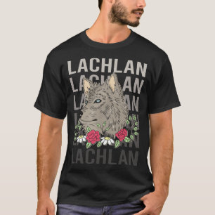 T-shirt Tête de loup - Nom de lachlan
