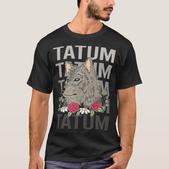 T-shirt Tête de loup - Nom du tatouage (Devant)