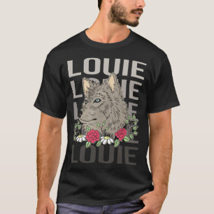 T-shirt Tête de loup - Nom Louie